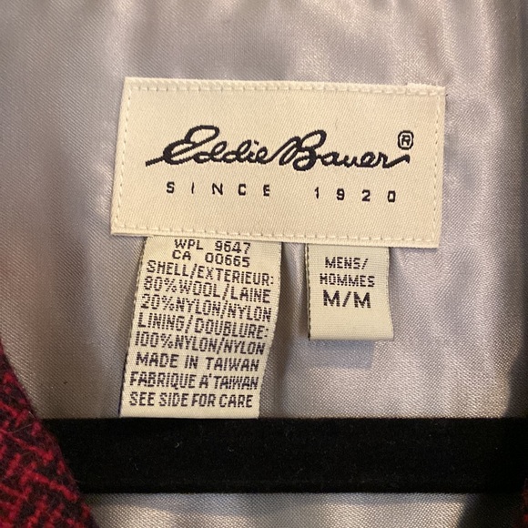 Mens Eddie Bauer Wool Shirt Jacket Medium - Picture 2 of 6